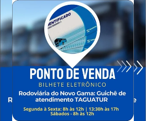 TAGUATUR PONTO DE VENDA BILHETE ELETRÔNICO