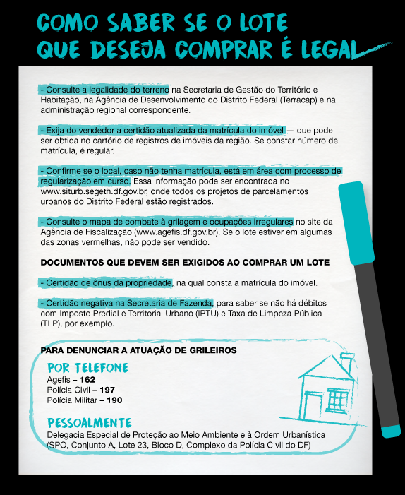 Distrito Federal: Saiba o que fazer para não comprar um lote irregular