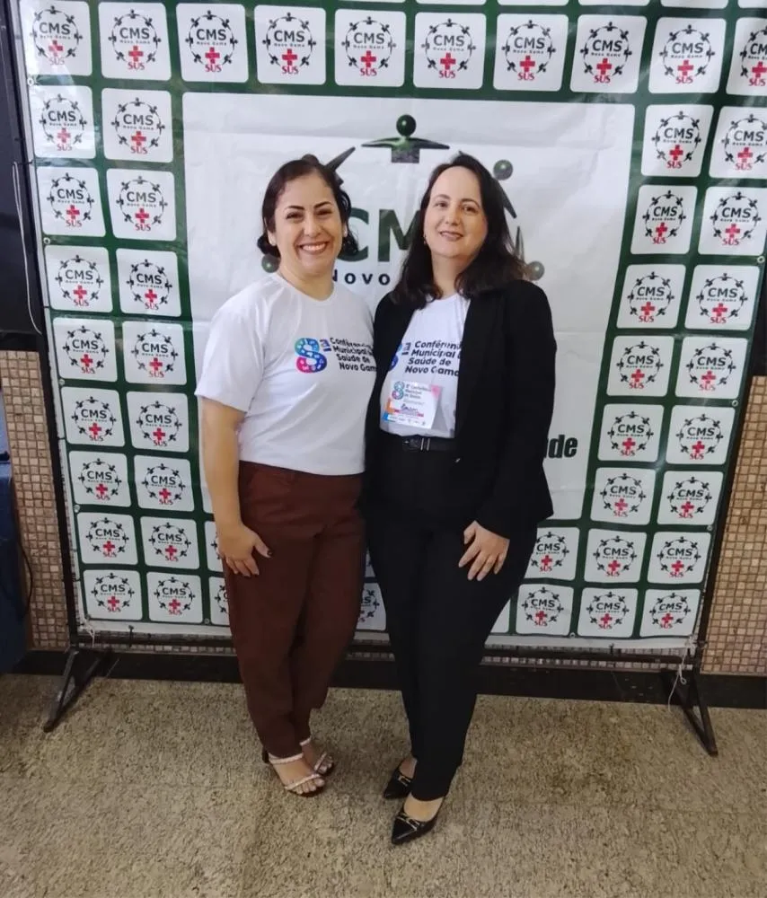 Foto: Divulgação - Natácia Pacheco e ao lado da vice-presidente Oriana
