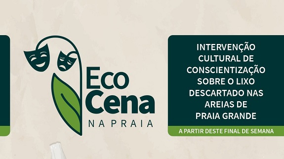 Intervenção teatral visa conscientizar sobre lixo na faixa de areia
